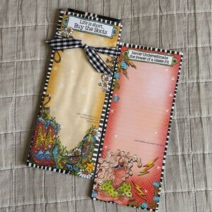 NWT Suzy Toronto Magnetic Notepad with Ribbon and another, partially used